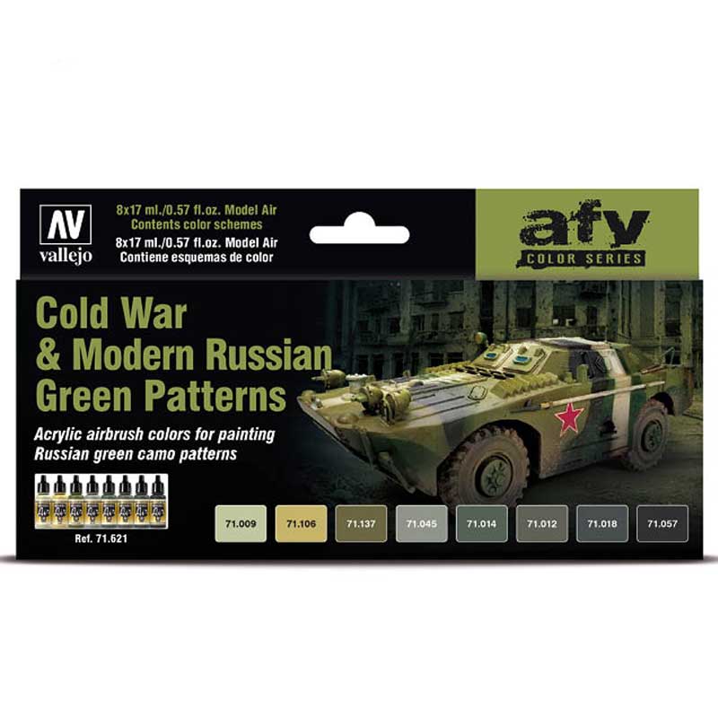 Cold War & Modern Russian Green Patterns Paint Set Vallejo 71.621